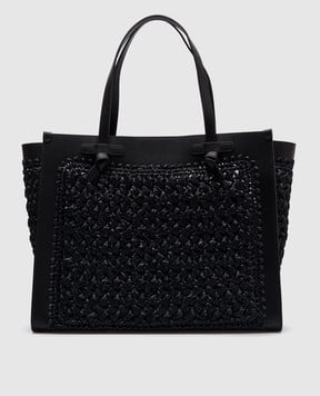 Gianni Chiarini Черная плетеная сумка-тоут MARCELLA BS11710COMMTSCY