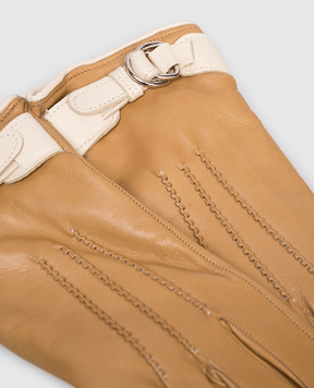 Sermoneta Gloves Коричневі шкіряні рукавички B28