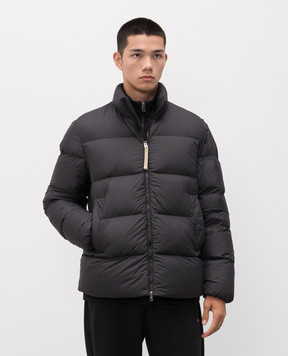 Woolrich Серая пуховая куртка с принтом логотипа CFWOOU2086MRUT2635