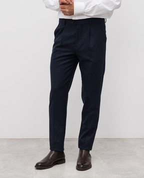 Brunello Cucinelli Сині штани з вовни M038PE1450