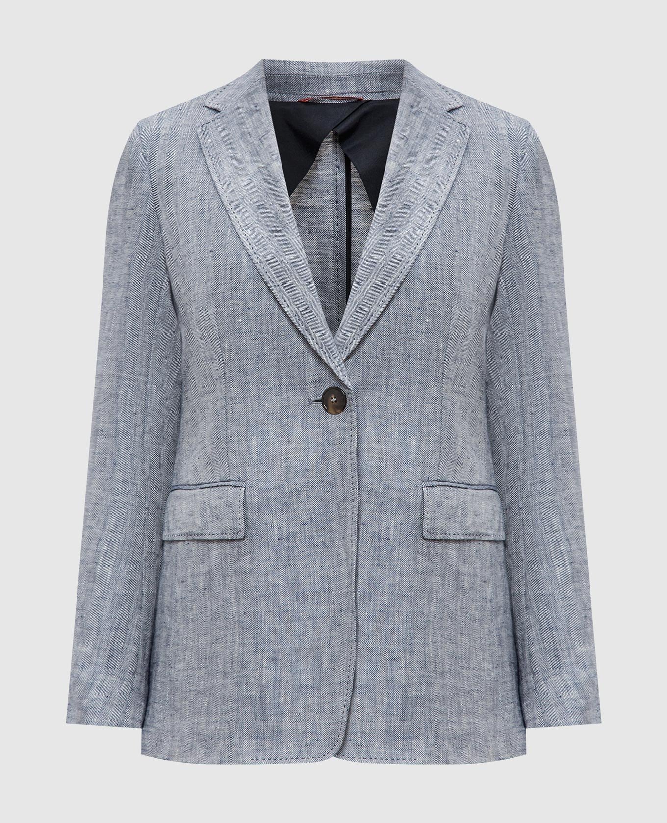 Blue PALAU jacket made of linen