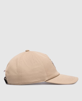 Moncler Grenoble Бежева кепка з нашивкою логотипа J20983B0000204863