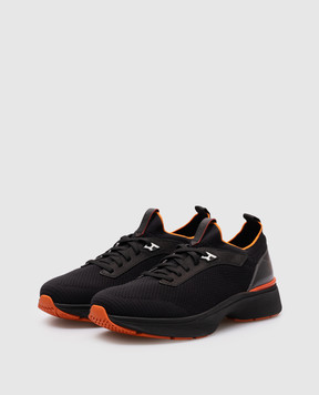 Santoni Чорні кросівки з логотиопом MBBC22082NEANOFY
