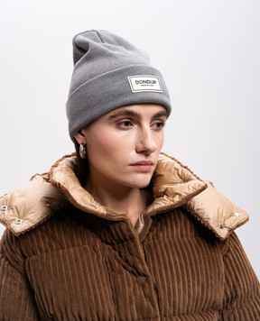 Dondup Серая шапка с шерстью с логотипом WQ058Y00474DXXX