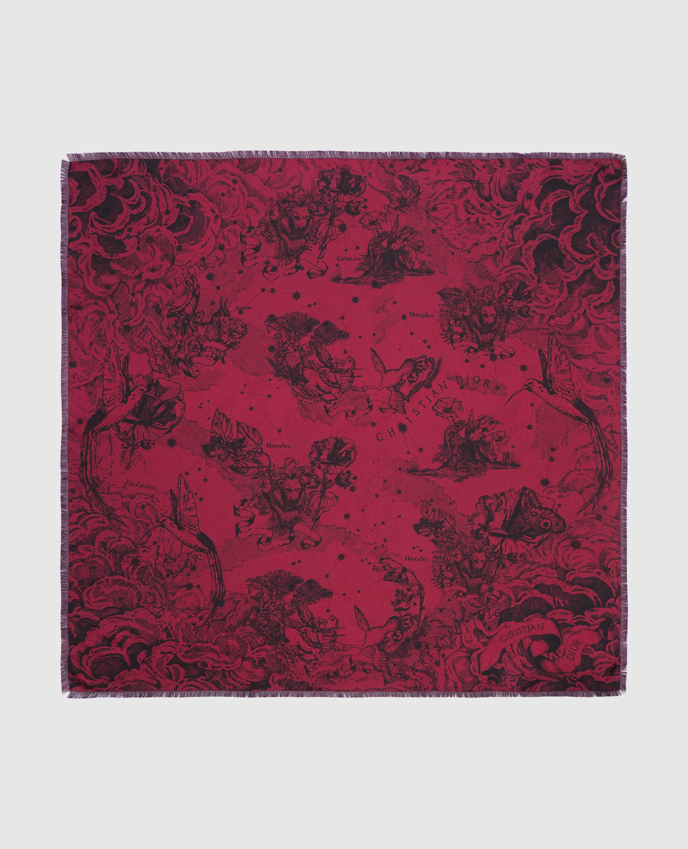 

Двухсторонний платок Toile de Jouy Zodiac из шелка, Разноцветный, Платки