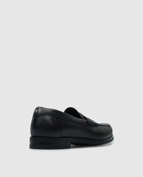 Canali Черные кожаные лоферы RF00853661208