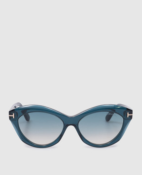 Tom Ford Сині сонцезахисні окуляри TONI з логотипом FT1111