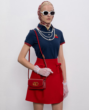 Valentino Красная кожаная глянцевая сумка VAIN 6W0B0R71GCB