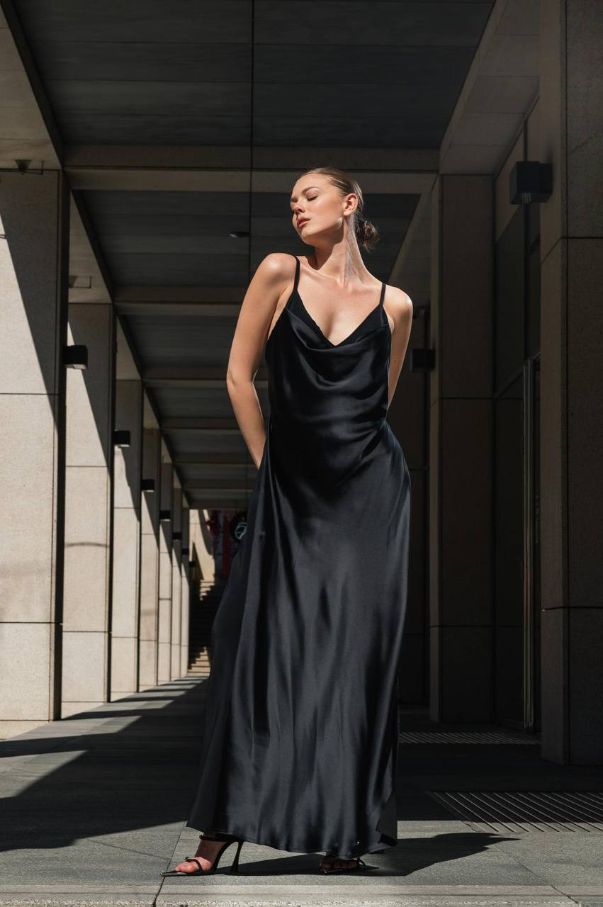 Ann Demeulemeester - Черное платье макси Nura 2401WDR27FA425