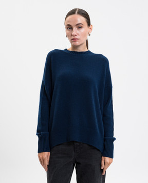 Allude Синій светр з кашеміру з розрізами 25511151