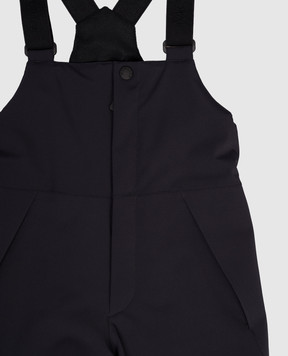 Moncler Grenoble ENFANT Дитячий синій гірськолижний комбінезон з логотипом K29572G00003530661214