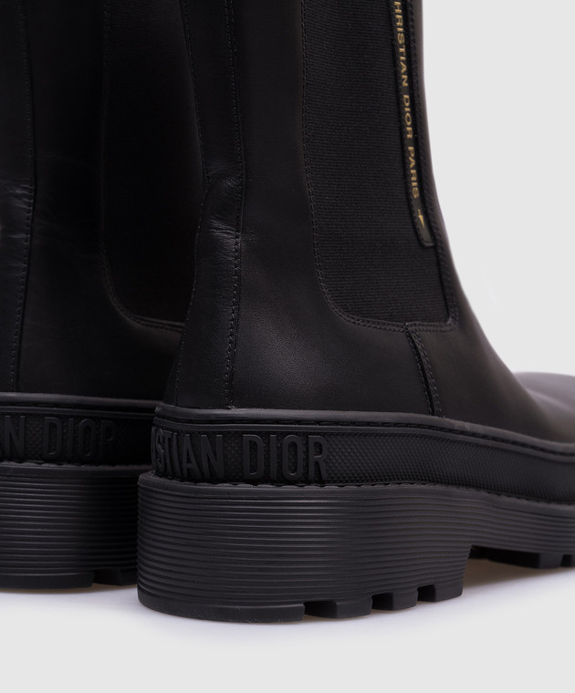 Christian Dior Чорні шкіряні челсі Trial KCI712VEA зображення 5