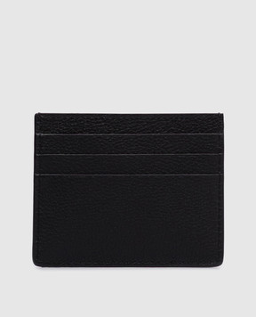 Brunello Cucinelli Черный кожаный картхолдер с логотипом MWEID2713