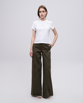 Off-White Белая футболка с эмблемой OWAA112S25JER002