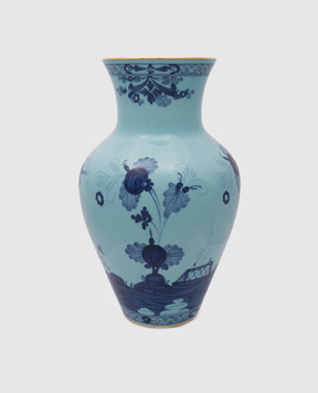 Ginori 1735 Голубая фарфоровая ваза Ming Oriente Italiano 016RG02FG6133010300