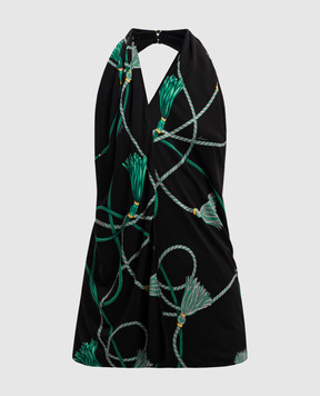 Gucci Черный топ в узор 291973