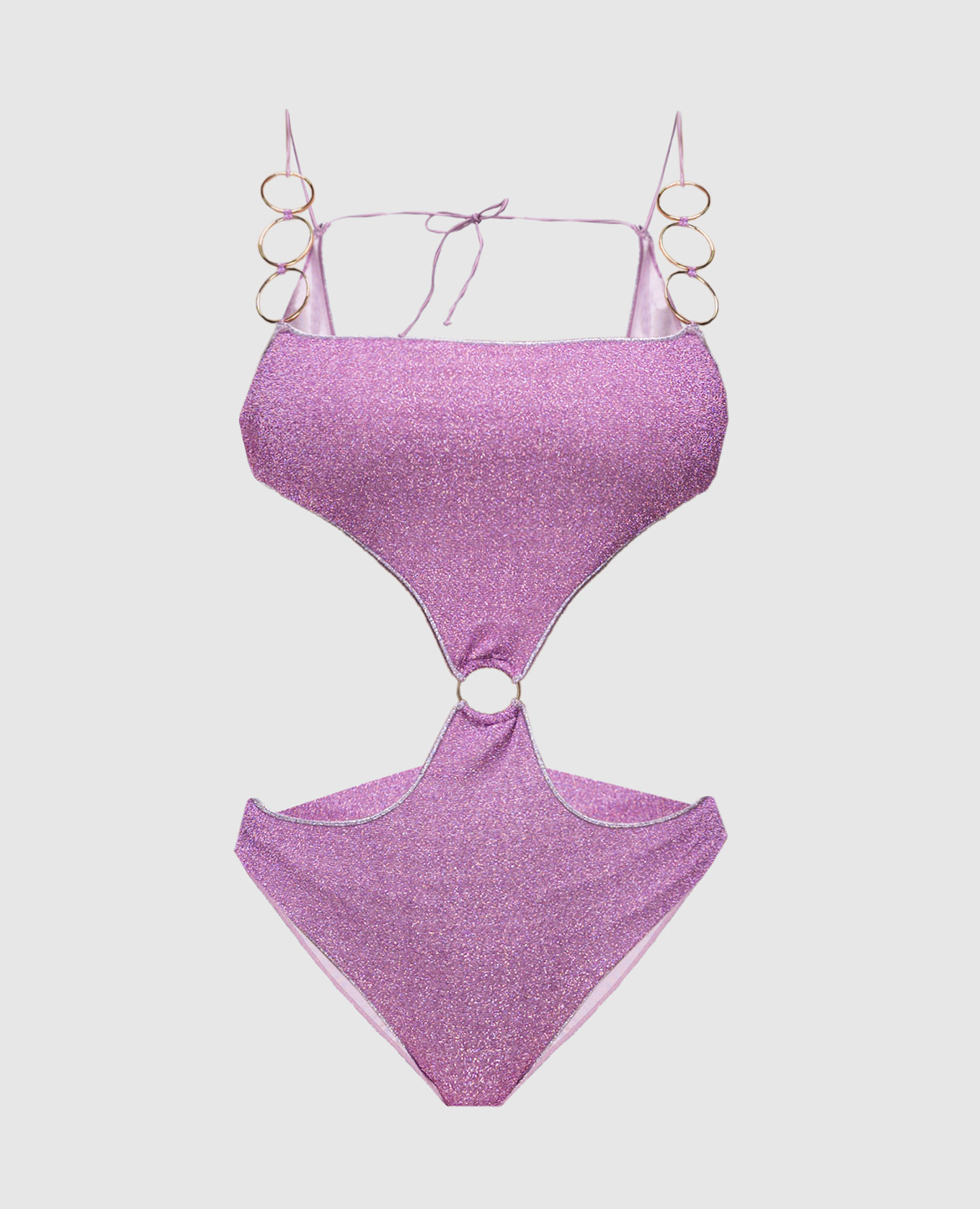 Violet Lumiere Ring Cut Out swimsuit with lurex
