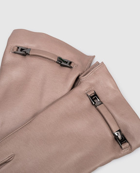 Sermoneta Gloves Бежеві шкіряні рукавички B17