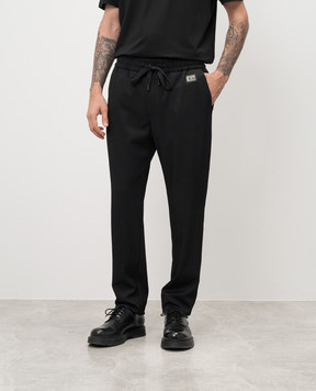 Dolce&Gabbana Черные спортивные брюки с логотипом GP0A4TFUGST