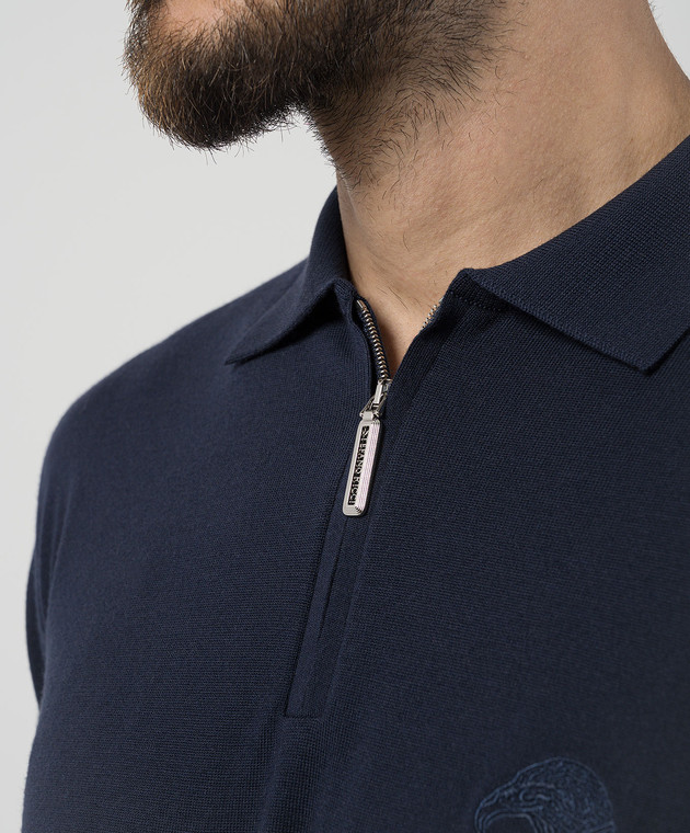 Stefano Ricci Фіолетове поло з вовни з вишивкою логотипа K303071P30F24345 зображення 5