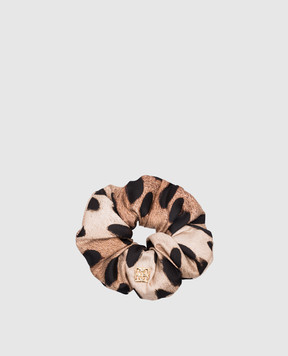 Givenchy Бежевая резинка из шелка в логотипе шаблон. GW6716ST688