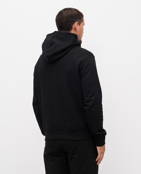 Trussardi Чорне худі з фактурним логотипом G8108000056NMF532F01