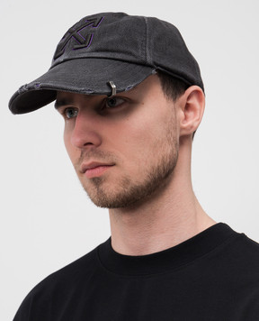 Off-White Черная кепка с логотипом Arrow OMLA049S25DEN002