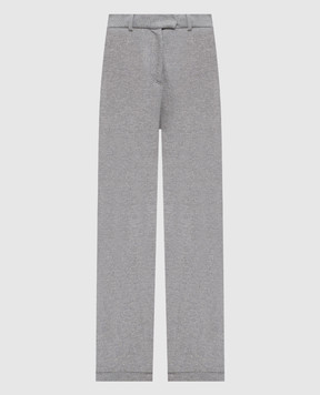 Brunello Cucinelli Сірі штани з люрексом MP930SN999