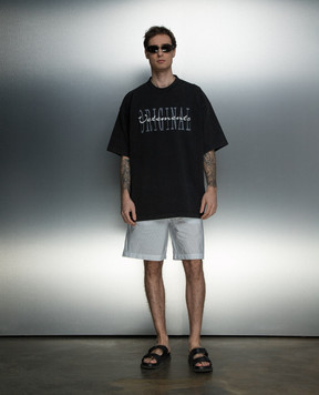 Vetements Белые шорты в полоску с логотипом UE64SS400NN