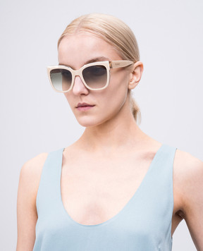Twinset Бежевые очки с логотипом 999TZ5061