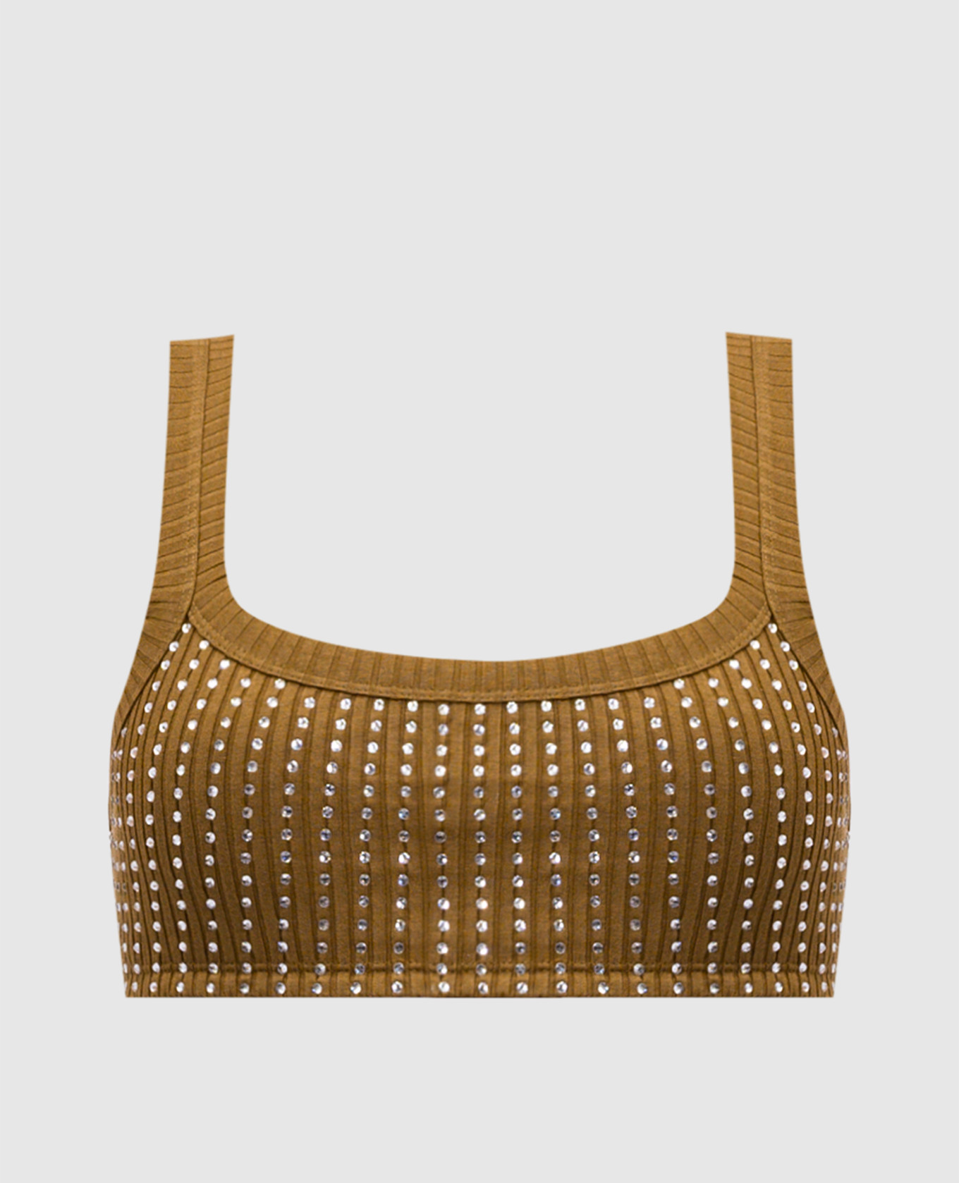 

Топ цвета хаки с кристаллами, Топы