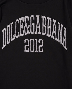 Dolce&Gabbana Дитячий чорний лонгслів подвійної конструкції L4JTCYG7PIN812+