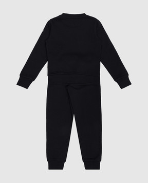 Moncler ENFANT Дитячий чорний спортивний костюм з вишивкою логотипа J29548M00003899PS6