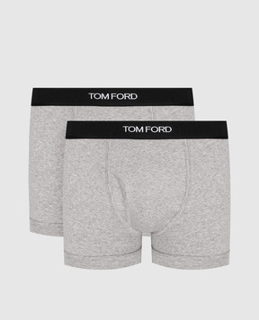Tom Ford Набор серых трусов-боксеров с логотипом. T4XC31040