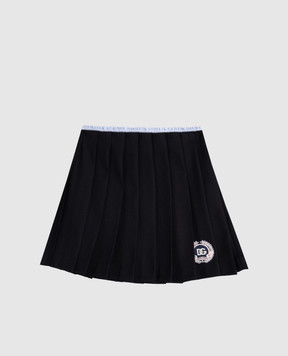Dolce&Gabbana Дитяча синя спідниця-плісе з вовни L55I60FU28G