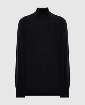 Twinset Чорний светр з розрізами 252AP3053