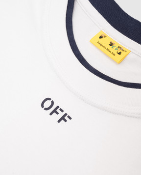 Off-White Дитяча біла футболка з принтом OBAA012S25JER001