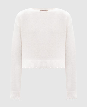 Twinset Білий светр з намистинами 242TT3292