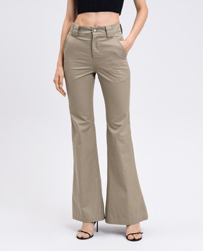 Balenciaga Штани кльош кольору хакі 838866TKP07