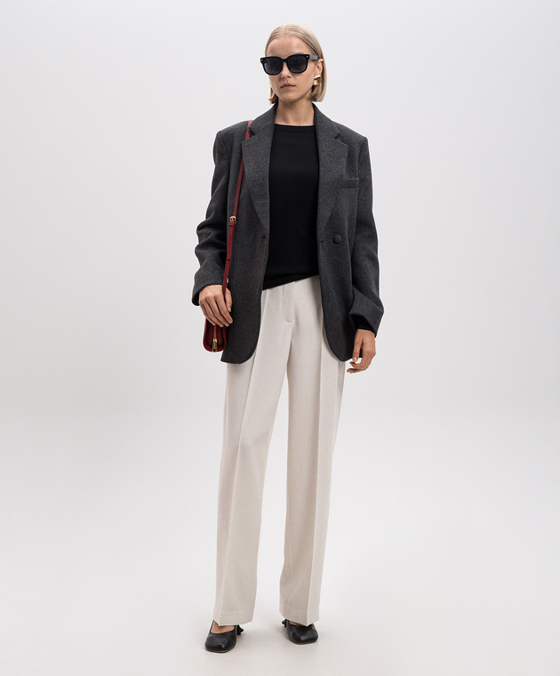 Rohe Чорний джемпер з вовни в рубчик 41320132 зображення 2