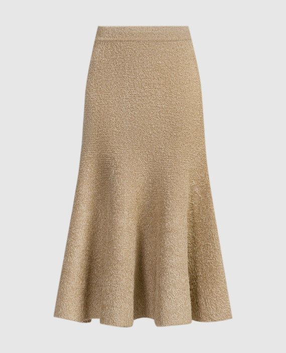 Beige skirt made of silk and cashmere