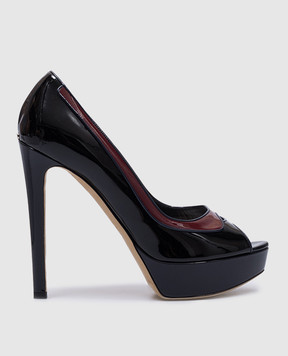 Christian Dior Черные кожаные лакированные туфли KCP049VNI