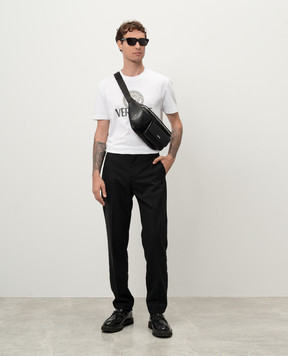 Versace Черные брюки из шерсти с логотипом Medusa Biggie 10140571A07454