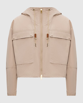 Moncler Бежева куртка Sauvan з логотипом K10931A00110549P3