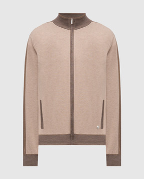 Bertolo Cashmere Бежевая спортивная куртка с шерстью 902087001965
