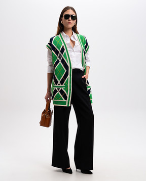 Gucci Зеленый жилет в геометрический узор. 754604XKDGP