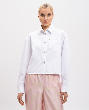 Versace Біла укорочена сорочка 10190181A13651