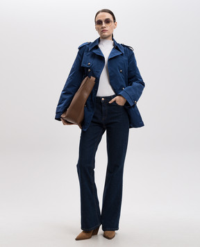 Ermanno Scervino Синій двобортний тренч D460D300UUJ