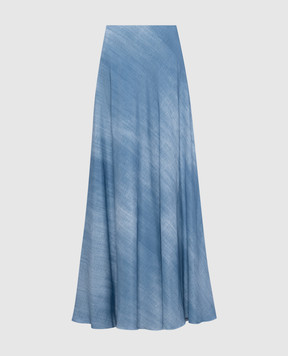 Ermanno Scervino Синя спідниця максі з ефектом деграде D462O706EMY