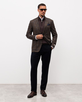 Canali Коричневый джемпер из шерсти MK01149C0015